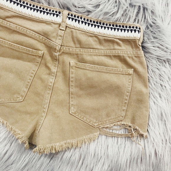 P.S. Erin Wasson Khaki Denim Shorts - Picture 4 of 5